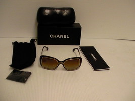 Authentic CHANEL Sunglasses 6044T C 714 Woman&#39;s Polarized Titanium Havana Brown  - £205.07 GBP