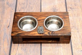 A dog’s bowls with a relief from ARTDOG collection -Yorkshire Terrier - £28.13 GBP