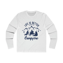 Men&#39;s &quot;Life is Better Around the Campfire&quot; Long Sleeve Tee - £28.28 GBP+