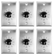 (6) Rockville VOL7035 35w 70v Stainless Wall Volume Control Zone Control... - $196.99