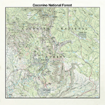 Printed Image Coconino National Forest Topograpical Map Bandanna Arizona... - £8.79 GBP