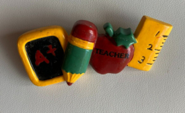 Teacher Blackboard Ruler Pencil Pin - £7.83 GBP