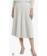 Proenza Schouler Pleated Faux Leather Skirt Sz 4 Off White $450 - £215.74 GBP