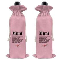 Mimi Wine Gift Bag Grandma Gifts Pink Birthday Mother&#39;s Day - $65.83 MXN