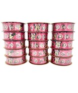 Offray Lot of 15 Spools Ribbon 7/8 inch x 9 feet Pink Minnie Mouse NEW - £51.31 GBP