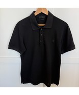 ALEXANDER McQUEEN Skull Logo Stud Button, Slim Fit Knit Polo Shirt Size ... - $148.49