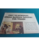 HUDSON HISTORICAL BUREAU 1980&#39;S POSTER FIRST BANK FOR WOMEN BANKING  - $145.27 CAD