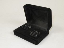 Men J.Valintin Cufflinks by Vitorofolo for French Cuff Shirt V35-34 Black Silver image 3