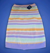 XXXL The Artists Dog Sweater Striped Green Pink Purple Orange Pull Over ... - $15.84