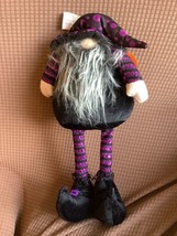 Happy Halloween Standing Gnome Decor purple - $9.00