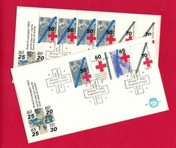 ZAYIX - 1983 Netherlands B589-B592, B592a FDC  - set/booklet pane - Red Cross - £4.88 GBP