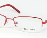 ALPHA 1028 C2 RED EYEGLASSES GLASSES HALF RIM METAL FRAME 52-16-135mm - $60.35