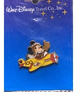 Walt Disney Pin Mickey Mouse pilot airplane 100 years travel pinback but... - £18.67 GBP