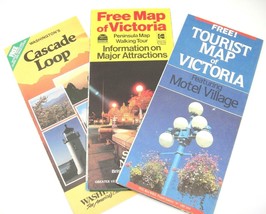 Victoria BC Tourist Map Peninsula Walking Tour  Washington Cascade Loop NW Lot - £3.15 GBP
