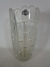 Vase 9” Tall Zajecar Kristal Yugoslavia 24% Lead Crystal Vintage Scallop... - $49.49