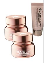 3 pack Set Glam Glow Brightmud + Brighteyes  Illuminating Anti-Fatigue E... - $38.94