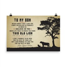 Mother and Son Lion Poster Birthday Gift for Son I Believe in You Poster Ver.2 - £20.07 GBP+