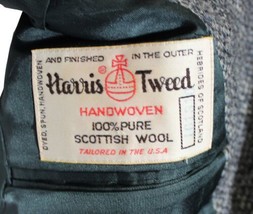 Vtg 80s Harris Tweed Blazer Hand Woven Pure Scottish Wool Coat Tailored In Usa ! - £62.57 GBP
