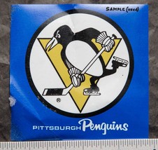 Vintage Pittsburgh Penguins NHL Hockey Reverse Window Decal 1970&#39;s g50 - £11.66 GBP