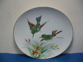 Lefton Exclusive Porcelain Plate Gold Trim with Birds 8&quot; - £7.46 GBP