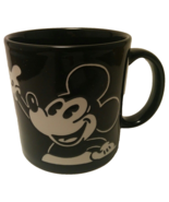 Disney Mickey Mouse Black and White Coffee Mug Cup 3D Etched Art Deco De... - £9.49 GBP