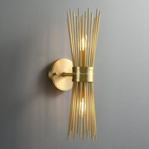 1950&#39; Urchin Wall Scone Lamp Brass Spikes Italian Light Industrial Wall Lamp - £255.03 GBP