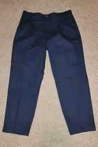 VTG Haggar Black Label 40x30 Dark Blue Pleated Front Mens Pants USA Made - $14.99