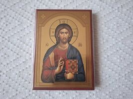 Handmade Orthodox Icon Of Jesus Christ 10cm x 8cm - $25.00