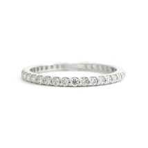 Authenticity Guarantee 
Thin Round Diamond Eternity Ring Wedding Band 14K Whi... - £1,115.10 GBP