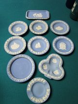 Wedgewood Blue Jasperware 10 Pieces 3 To 4&quot; [*Lxd] - £92.78 GBP