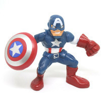 Captain America Action Figure 2&quot; Avengers Super Hero Squad Earths Mighti... - $12.34