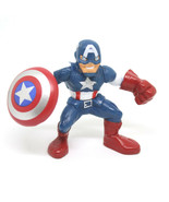 Captain America Action Figure 2&quot; Avengers Super Hero Squad Earths Mighti... - £9.68 GBP