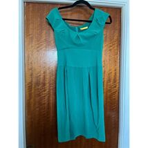 Catherine Malandrino Green Sleeveless Sheath Dress Size 6 Forttmal Semi-... - $22.45