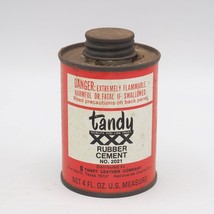 Tandy Rubber Cement Empty Tin Can Advertising Design - $14.84