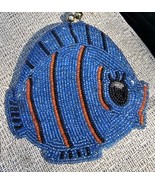 Vintage Korean KGA Beaded Fish Change Purse Preowned Used Handmade Multi... - $26.04 CAD