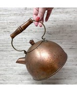 VTG Revere Ware Copper Tea Kettle 2 Qt Pot Granny Chic Wood Handle &amp; Kno... - £22.77 GBP
