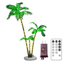 Lighted Palm Tree, 5 Ft 8 Modes Artificial Palm Tree Lights With Remote Control, - £86.99 GBP