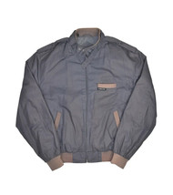 Vintage Members Only Bomber Jacket Mens 40 Grey Cafe Racer Zip Lined Strap Retro - £25.05 GBP