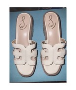 Sam Edelman Lane Cream Leather Wedge Sandals 7.5 #493 - $1,261.84 MXN