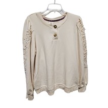 Knox Rose Sweater Womens Size Large Long Sleeve Cream Colored Pull Over - £13.56 GBP