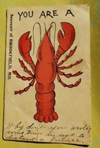 Anthropomorphic Lobster Antique Postcard 1906 UDB - £8.81 GBP