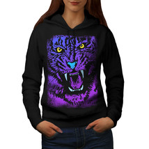 Tiger Beast Purple Animal Sweatshirt Hoody Jungle Women Hoodie - £17.39 GBP