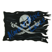 Pirate Ship Battle Flag Black Decal Sticker - Car Truck RV Cup Boat Tablet Cell - £5.55 GBP+