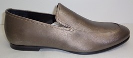 Calvin Klein Size 10.5 NICCO EMBOSS LEATHER Bronze Smoke Loafers New Men... - $127.71