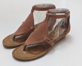 Koolaburra by Ugg Perforated Suede Demi Wedge Briona Sandals Cafe Creme Size 10 - £39.56 GBP