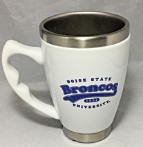 Broncos Boise state university 1932  white blue silver stainless / porce... - $8.20