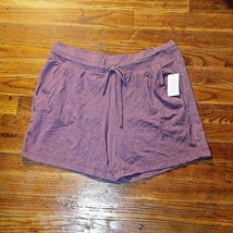 32 Degrees Cool Shorts Heathered Purple Women Drawstring Pockets Size Small - $14.86