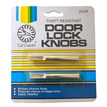 Anti Theft Car Door Knob Lock NEW Vintage Replacements Silver Tone Universal 80s - £9.56 GBP