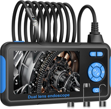 Dual Lens Industrial Endoscope Inspection Camera with 4.3 Inch IPS LCD Screen Di - £82.82 GBP