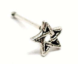 Pentagram Nose Stud Pentacle 22g (0.6mm) 925 Silver Ball End Wiccan Pagan - £3.94 GBP